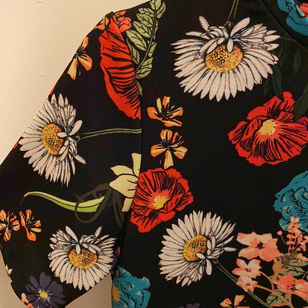 Zara Trafa Flower Print Day Dress